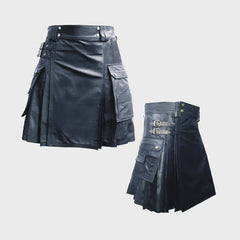 Handmade Real Leather Kilt