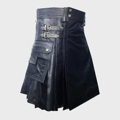 Handmade Real Leather Kilt