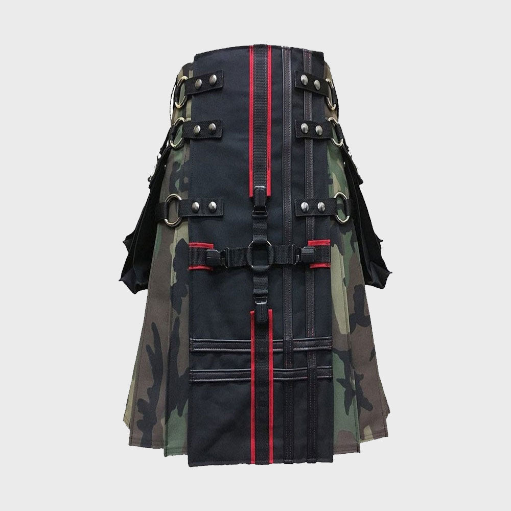 Interchangeable Camouflage Gothic Utility Kilt