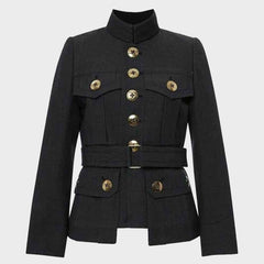 Ladies-Black-Gothic-Military-coat