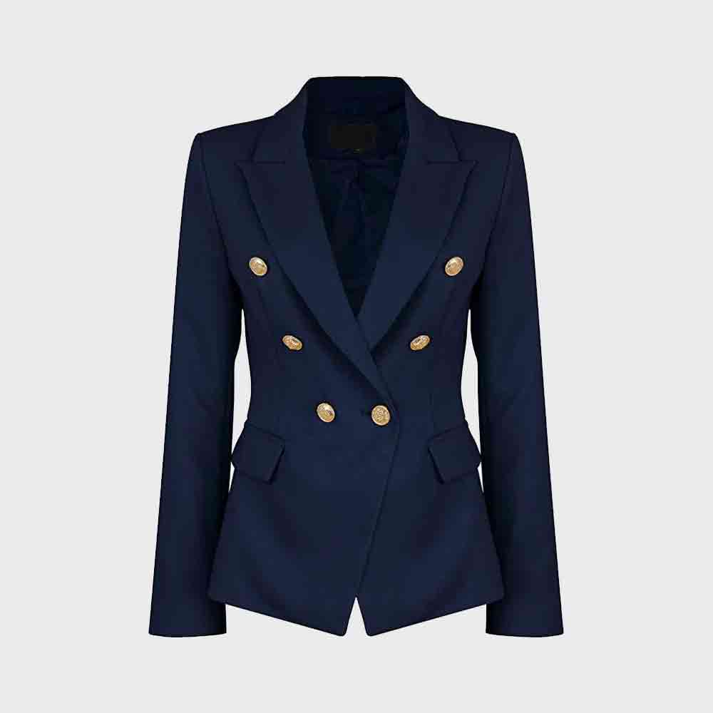 Ladies' Fashion Dark Blue Coat