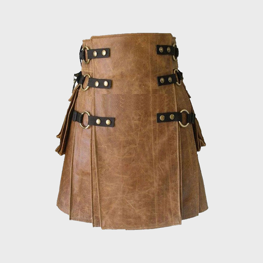 Leather Kilts for Men, 100% Genuine Leather Kilt