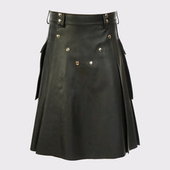 Black Leather Kilt