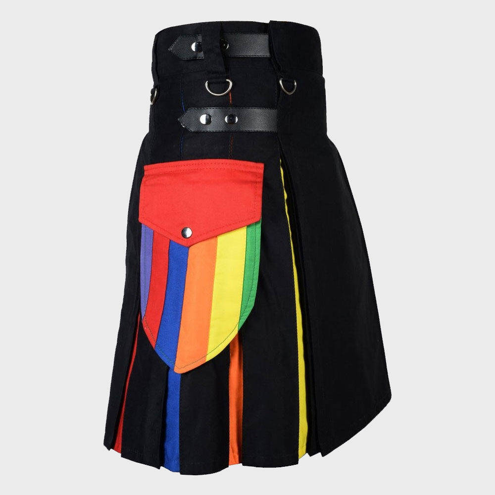 LGBT Pride Hybrid Utility Kilt For Men
