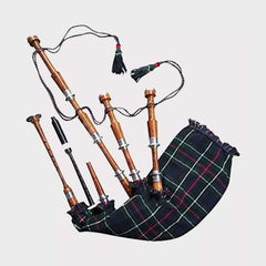 Wooden Mackenzie Tartan Bagpipe