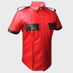 Leather Shirt Mens Genuine