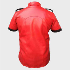 Leather Shirt Mens Genuine