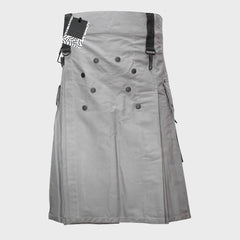 Men Fashion Grey Utility Kilt