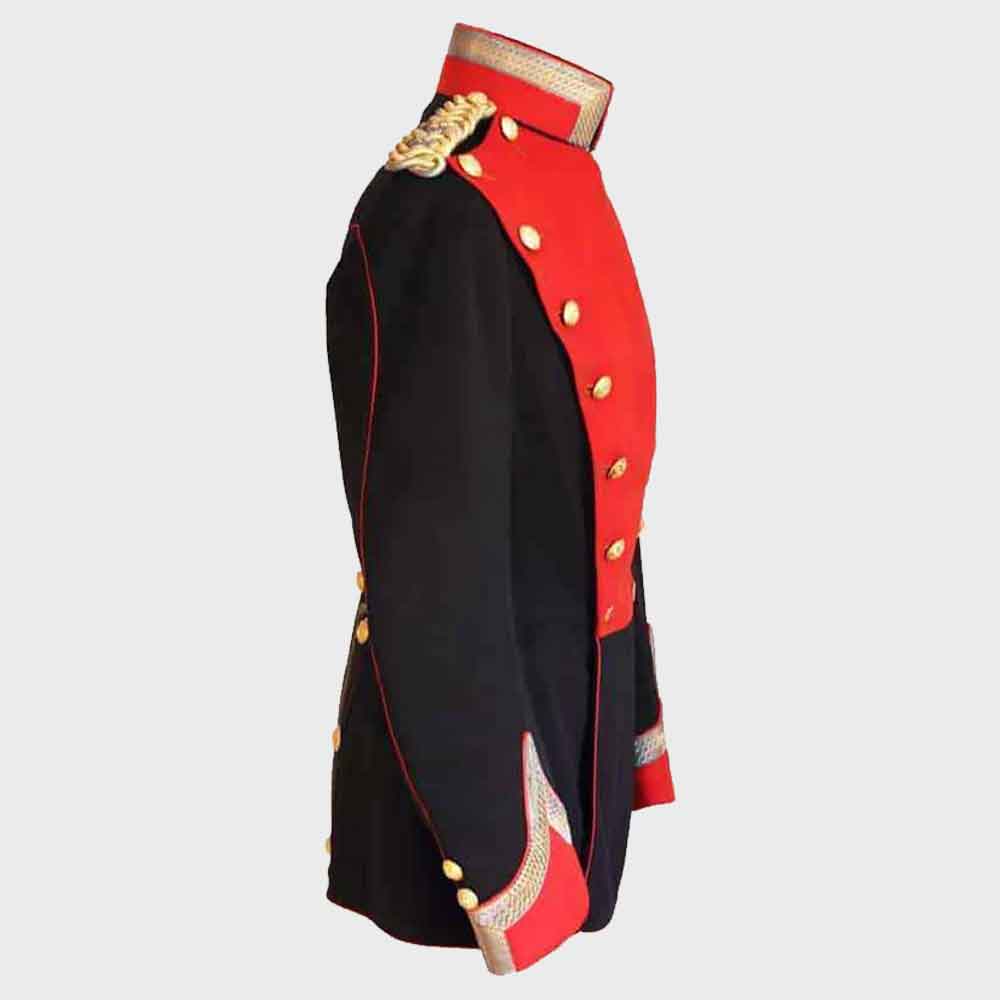 Mens Black 9th Lancers Full Dress Tunic Uniform Mens Fashion Hussar Jacket