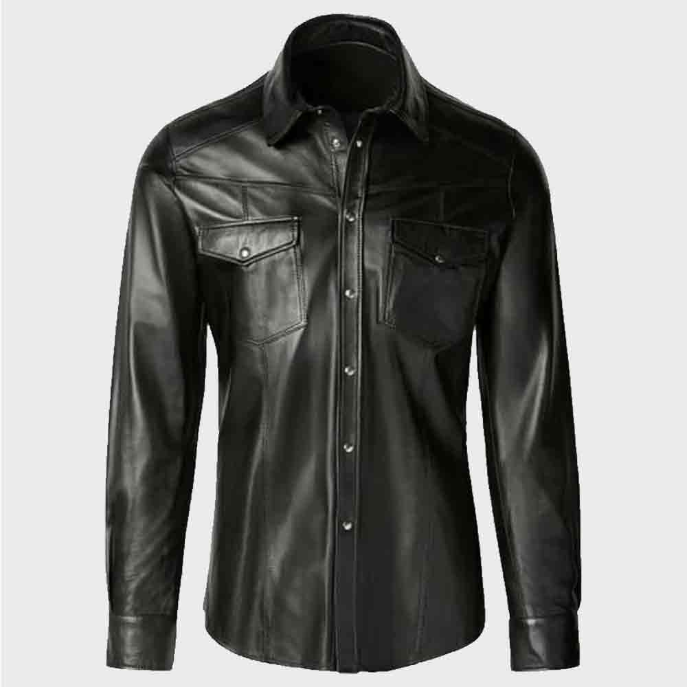 Mens Leather Shirt