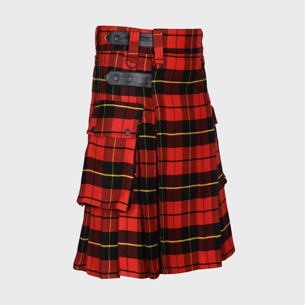Men's Scottish Utility Kilt with Cargo Pockets - Wallace Tartan