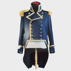 Mens American Navy Captain Mens Army war jacket Braided war coat