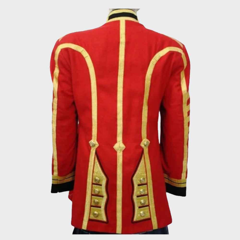 Mens British Grenadier Guards Drum Major Tunic. Red Blazer Wool Jacket