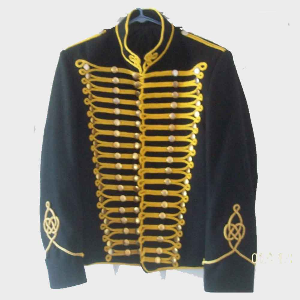 Mens Fashion An exquisite Hussar style tunic Jacket Military hussar jacket braided hussar jacket