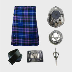 Pride of Scotland Tartan Kilts Deals with Sporran Belt Buckle and Pin