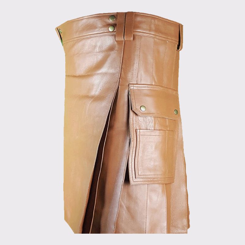 Premium Brown Leather Kilt