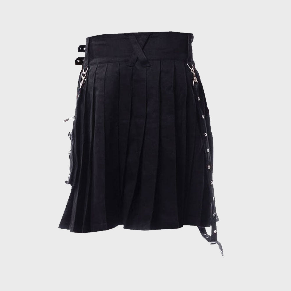 Modern Black Punk Kilt