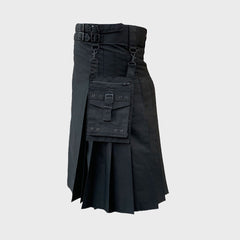 Modern Black Utility Kilt