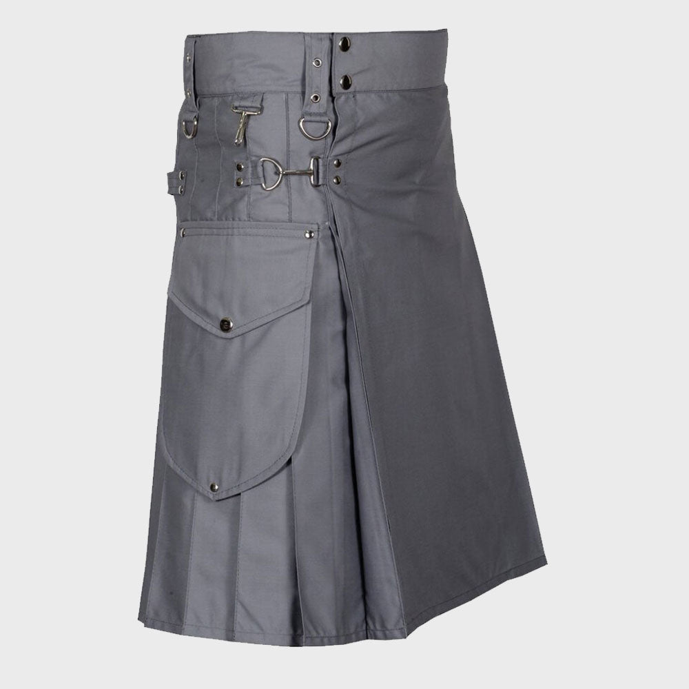 Modern Grey Utility Kilt