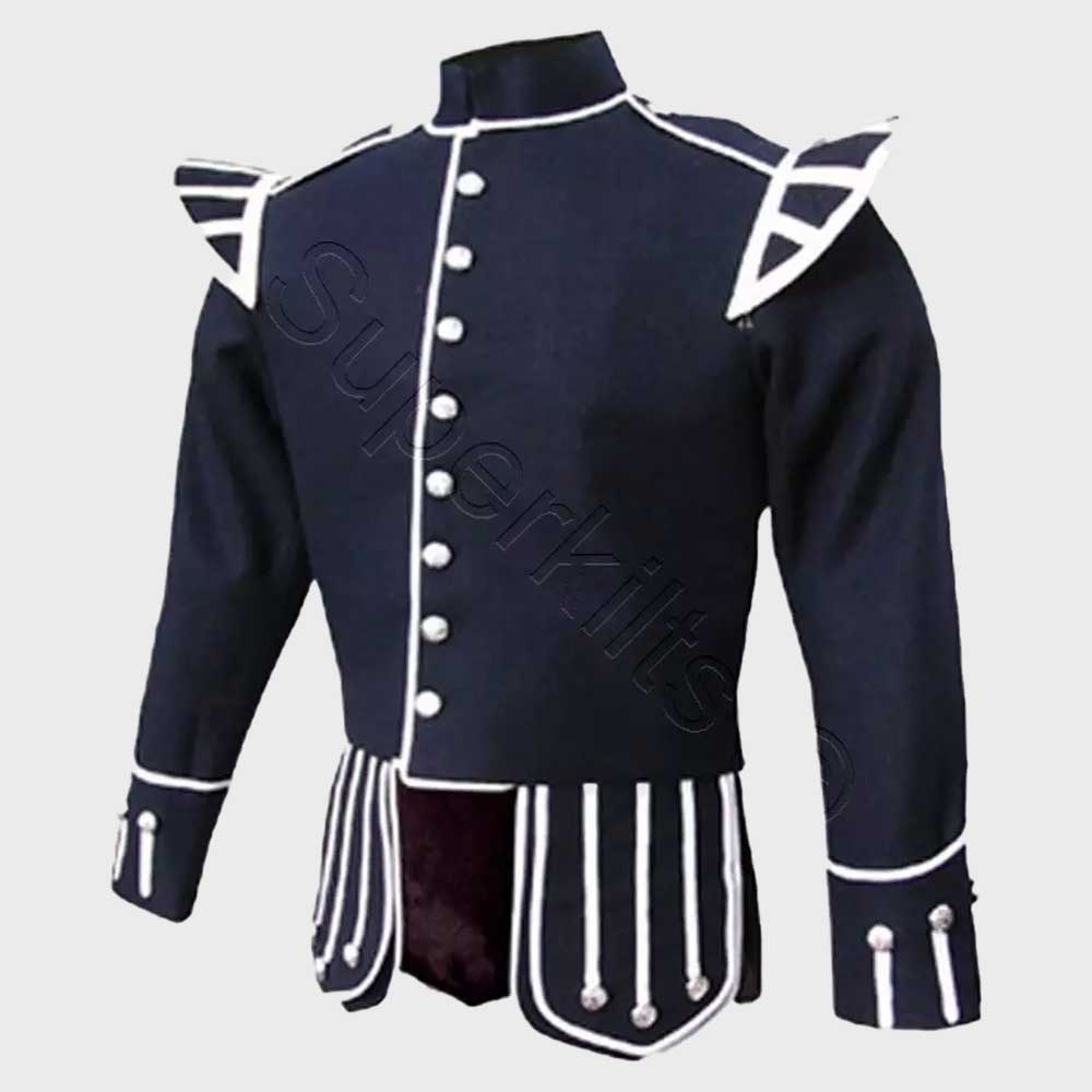 Navy Blue Doublet Pipe Band Jacket