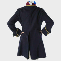 New Ladies Navy Blue 2 piece British Naval officers historical coat and vest Ladies military hussar jacket