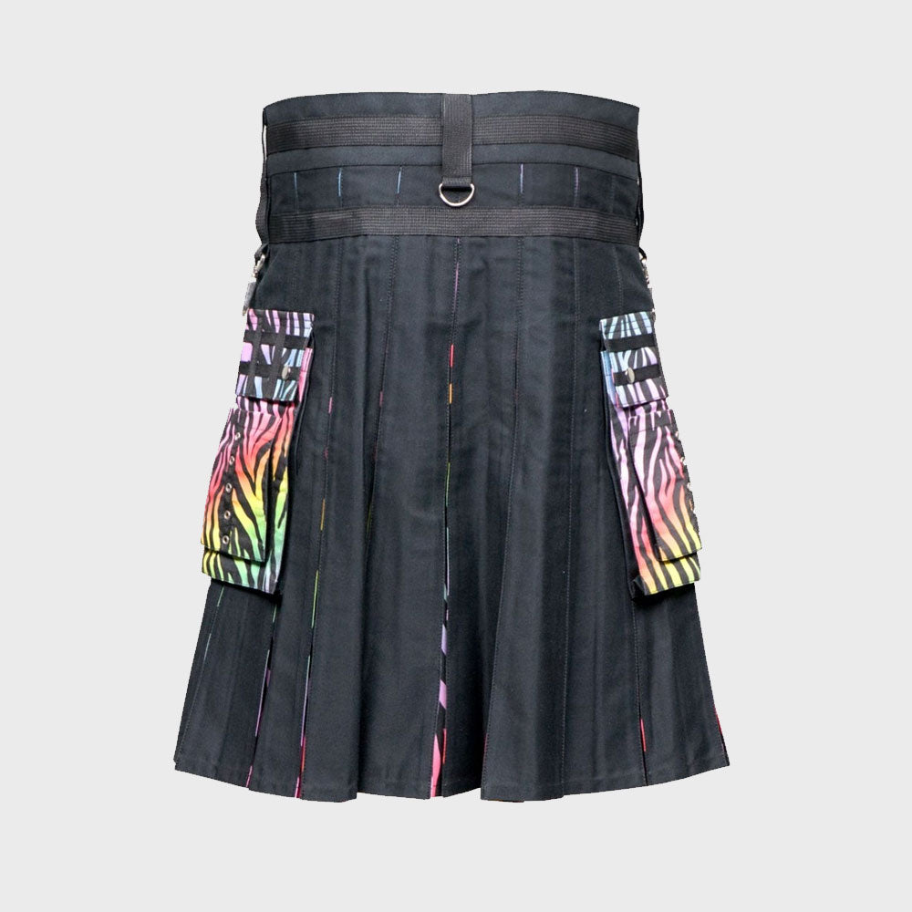 New Rainbow Tiger Striped Kilt