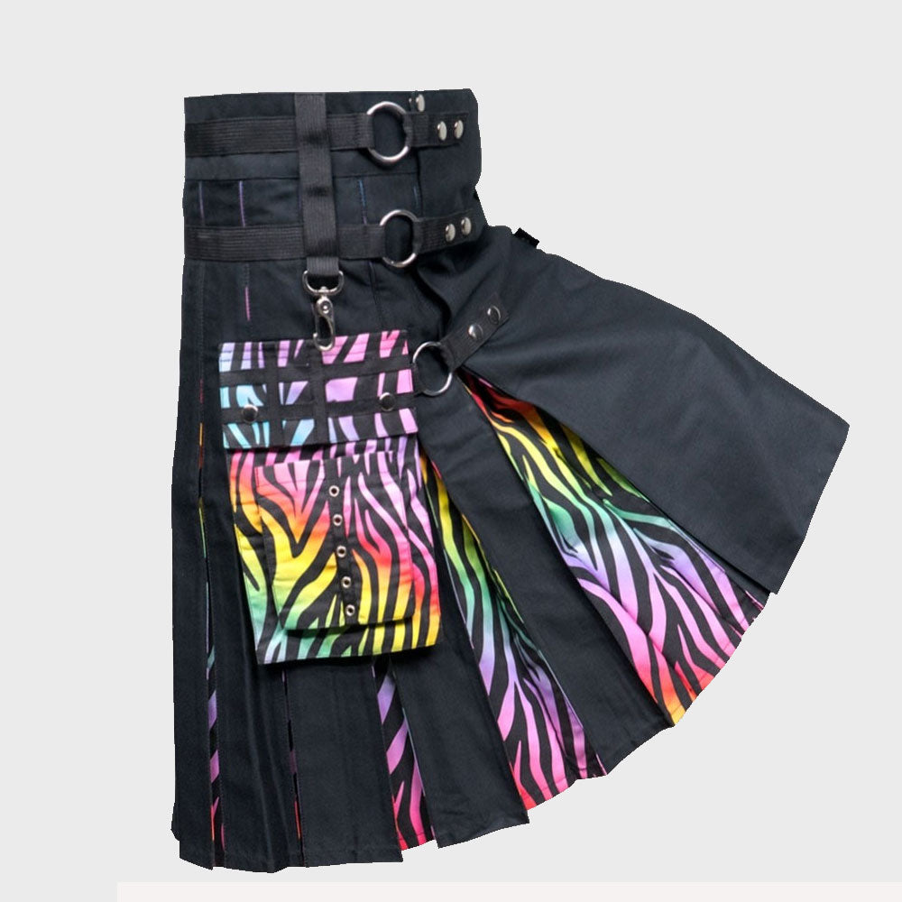 New Rainbow Tiger Striped Kilt