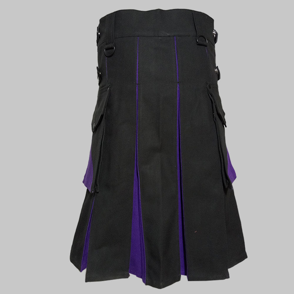 Blue and Black Premium Hybrid Kilt