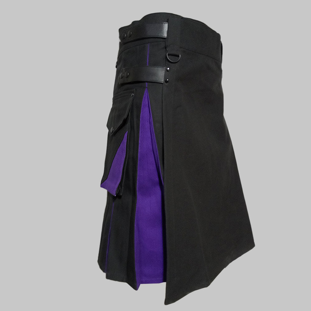 Blue and Black Premium Hybrid Kilt