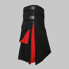 Red and Black Premium Hybrid Kilt