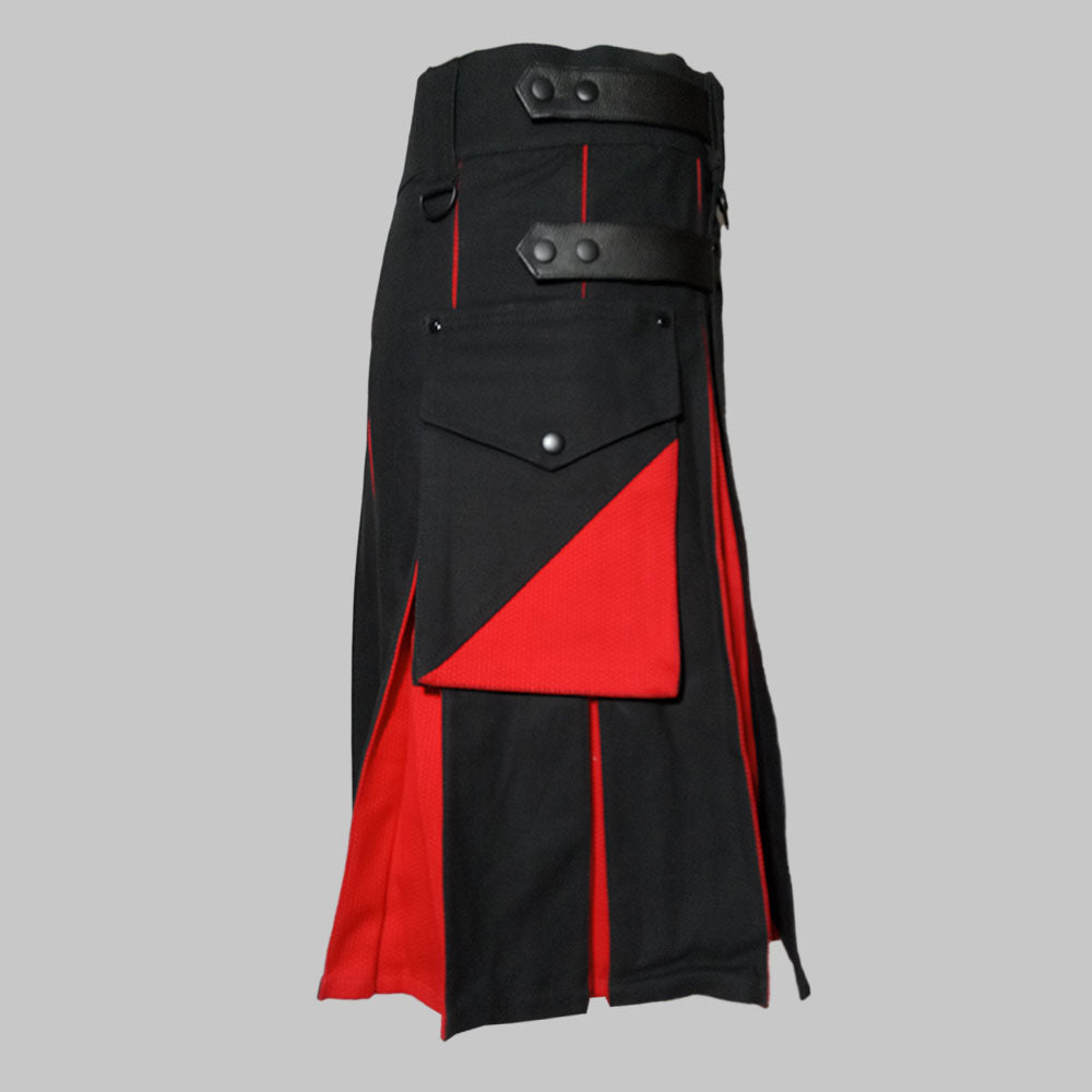 Red and Black Premium Hybrid Kilt