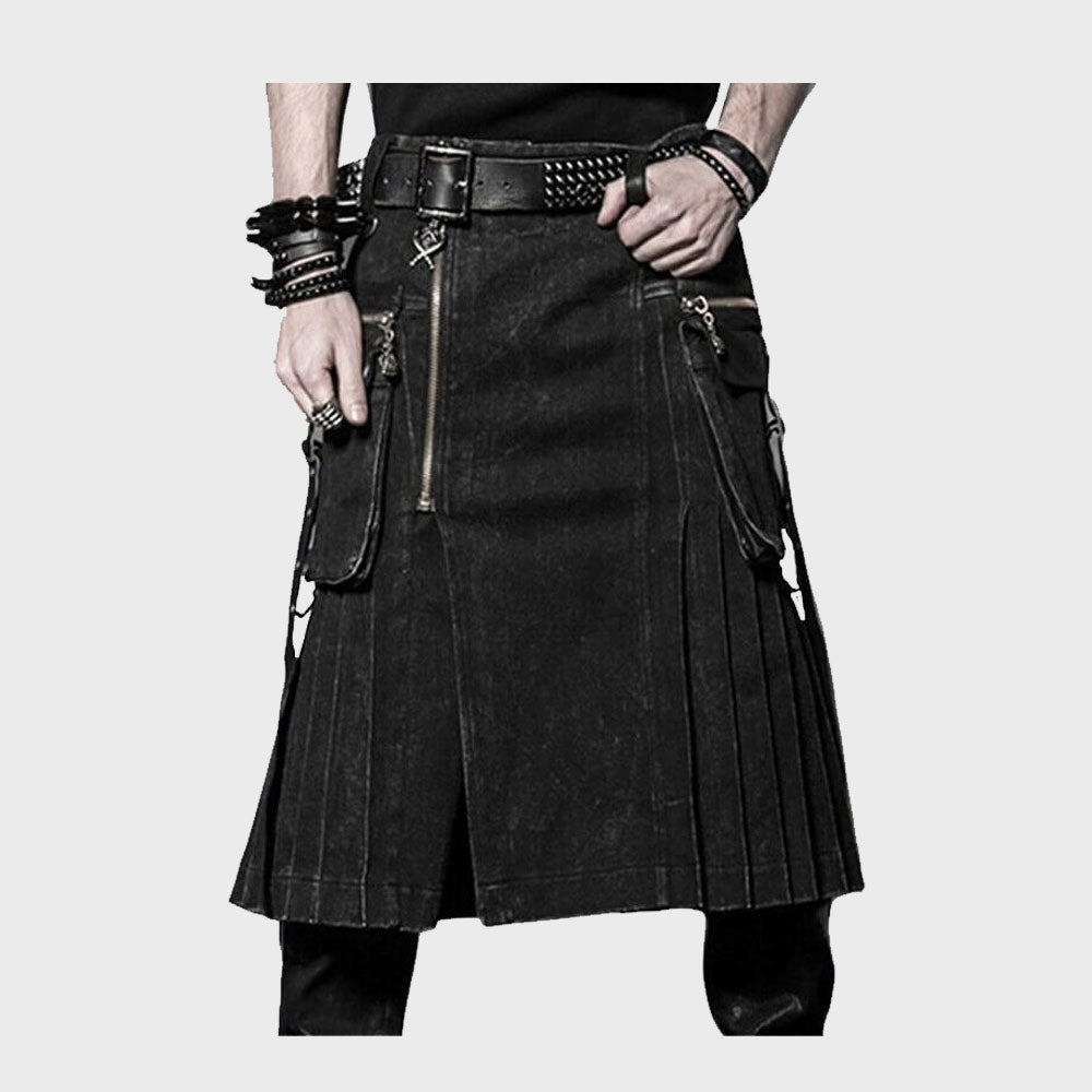 Punk Rave Denim Kilt