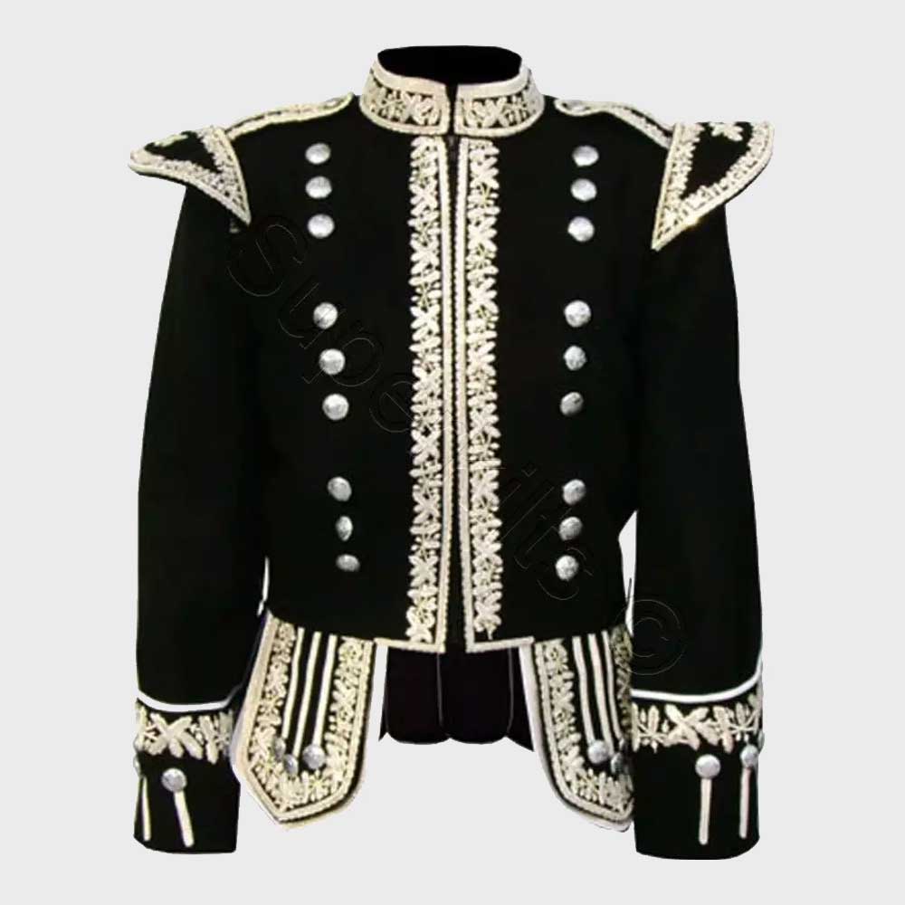 Silver Hand Embroidered Doublet Jacket