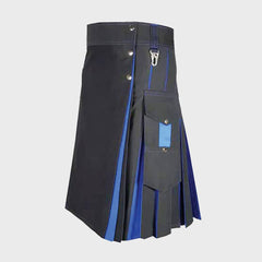 Traditional Black and Blue Hybrid Kilt