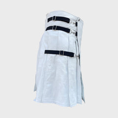 White Leather Kilt