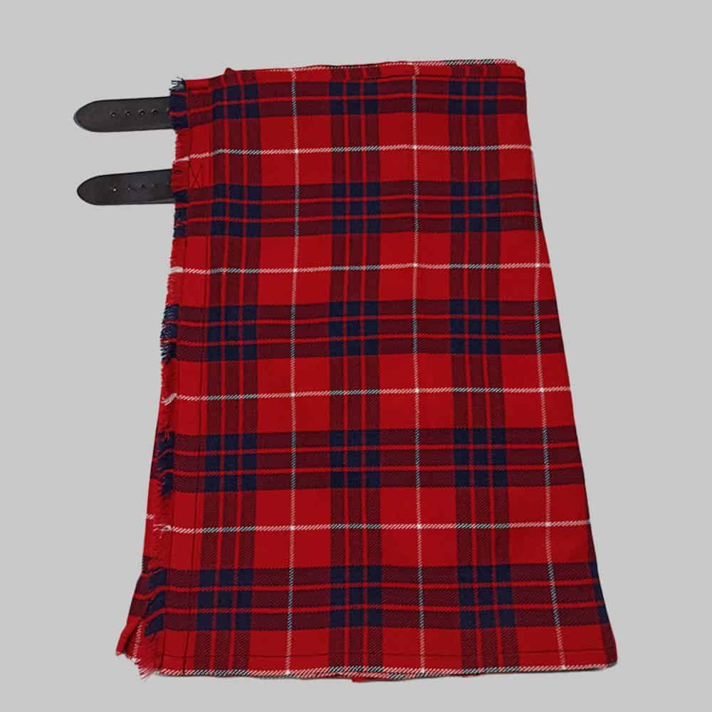Men's Scottish 9 Piece 8 Yard Kilt Outfit with Sporran Hamilton Grey Tartan Kilt