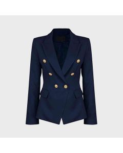 Ladies' Fashion Dark Blue Coat